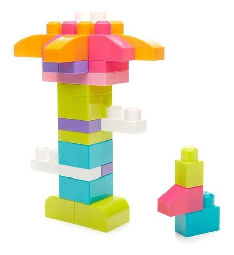Mega Bloks Bolsa Grande De Construcción Rosa