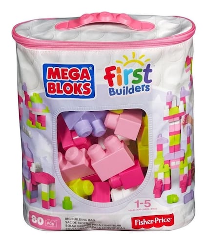 Mega Bloks Bolsa Grande De Construcción Rosa