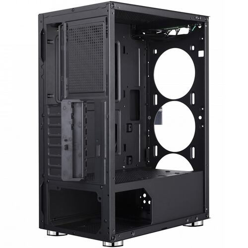 Gabinete YeYian RAPTURE 2500 LED RGB 3 Ventiladores Vidrio Templado YCH-7S3V-01BK.