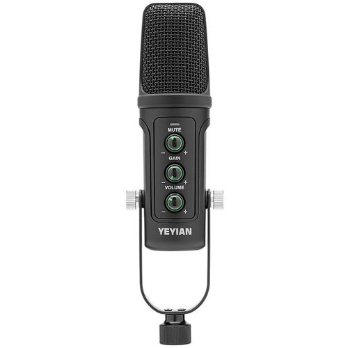 Kit Microfono Condensador YeYian Agile NL USB Para Streaming Negro YSA-UCHQ-01.
