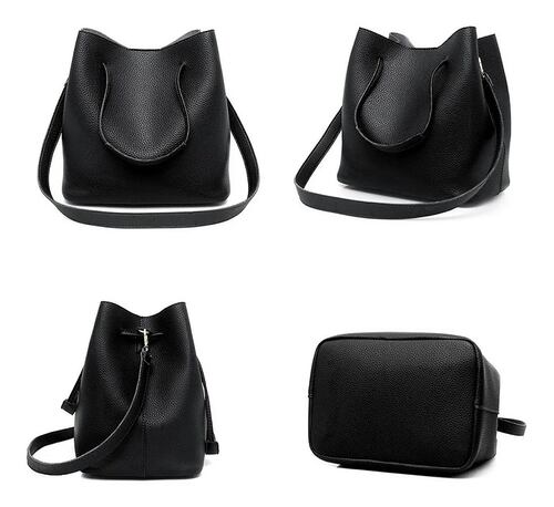 Bolso Casual Para Mujer 4 Piezas Negro