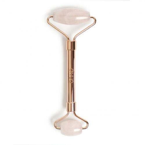 Rodillo Y Maseajador Facial / Gua Sha 100% Cuarzo Color Rosa