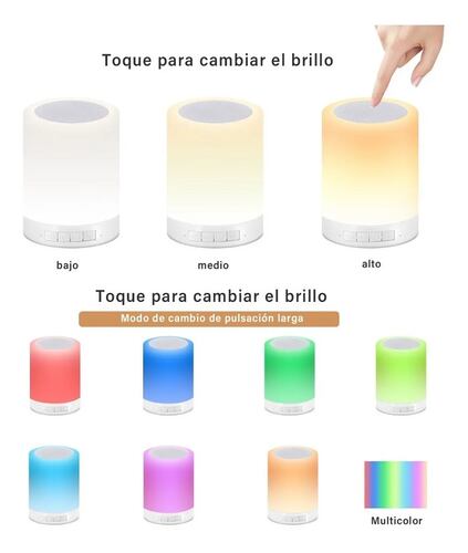 Bocina Bluetooth Recargable Inalámbrico Altavoz Portátil Led