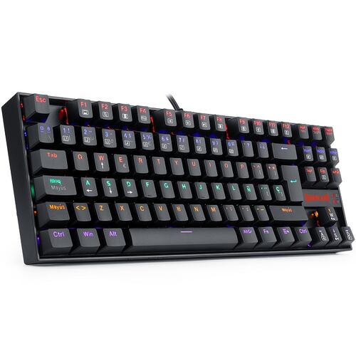 Teclado Redragon Kumara Rainbow Black K552-KR Mecanico Switch Red Gaming Español.