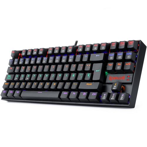 Teclado Redragon Kumara Rainbow Black K552-KR Mecanico Switch Red Gaming Español.