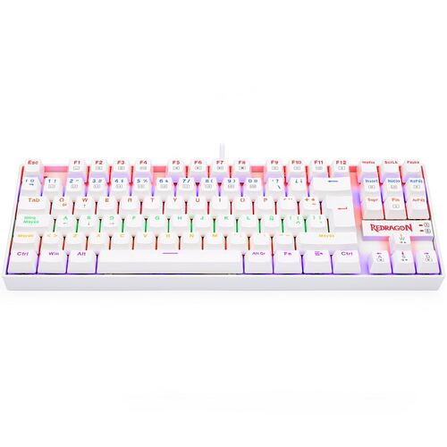 Teclado Redragon Kumara Rainbow White K552W-KR Mecanico Switch Red Gaming Español