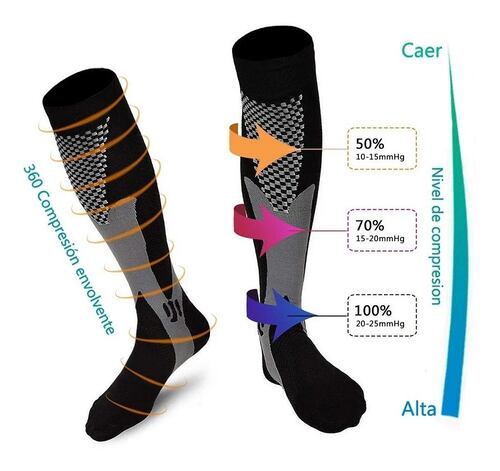2 Pares de  Calcetines De Compresión Deportiva S/M 