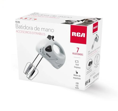 Batidora Mano Alta potencia de Inmersión RCA Rc-094 Con 7 Velocidades 100w color Blanco
