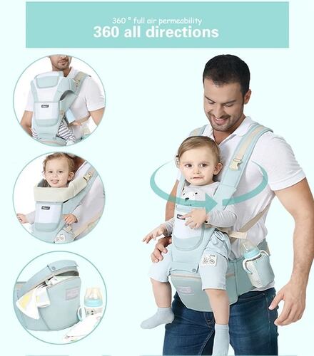 Mochila porta bebés ergonómica Verde
