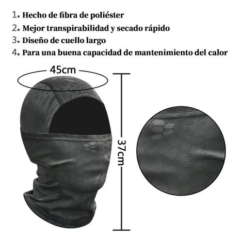 Mascara Para Deportes Camuflaje Gris
