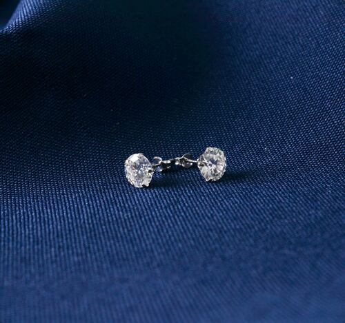  Aretes | Broqueles Oro Sólido 14k Diamante Moissanita 2.0ct.