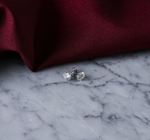  Aretes | Broqueles Oro Sólido 14k Diamante Moissanita 2.0ct.