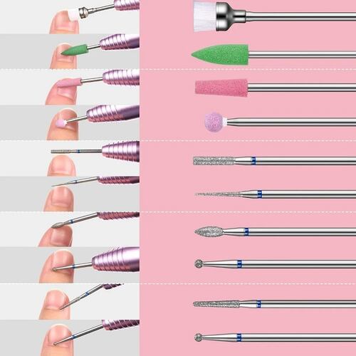 30 Piezas Juego De Brocas De Uñas De Cerámica Profesional