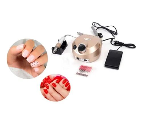 Pulidor Esmeril De Uñas Profesional De 35000 Rpm 6 Cabezales Oro