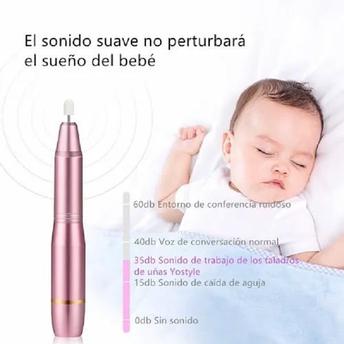 Taladro De Uñas 11 En 1 Torno Uñas Portátil Lima Eléctrica Rosa