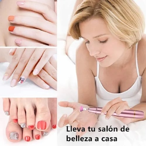 Taladro De Uñas 11 En 1 Torno Uñas Portátil Lima Eléctrica Rosa
