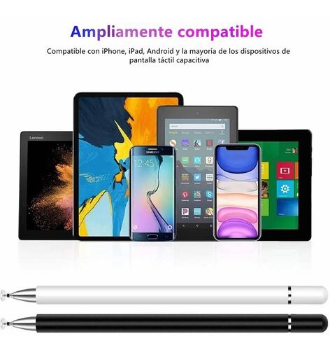 2 Piezas de Lápiz Para Pantalla Táctil Negro y Blanco 