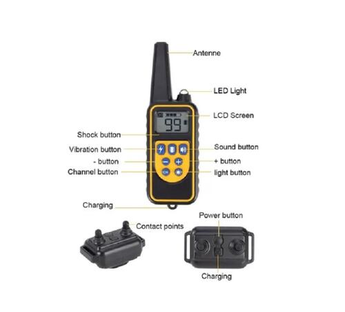 Collar De Adiestramiento De Perros Eléctrico Teledirigido