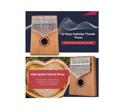 17 Teclas Kalimba Instrumento Musical de Madera