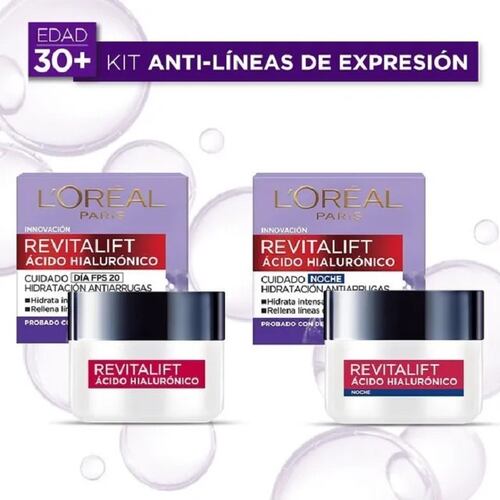 Kit Revitalift Cuidado Facial: Crema De Día + De Noche 50m