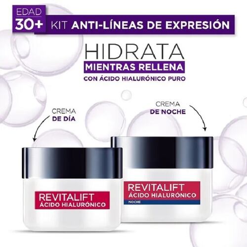 Kit Revitalift Cuidado Facial: Crema De Día + De Noche 50m