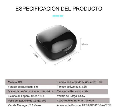 Audífonos Inalámbricos Con Bluetooth Resistentes Al Agua Negros