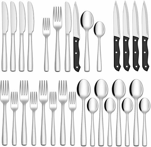 Juego De Cubiertos De Acero Inoxidable 24 Pcs