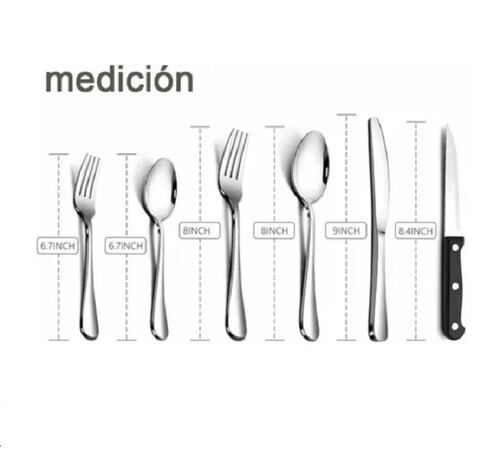 Juego De Cubiertos De Acero Inoxidable 24 Pcs