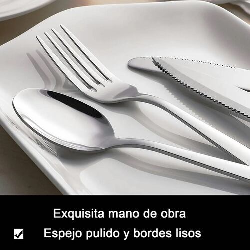 Juego De Cubiertos De Acero Inoxidable 24 Pcs