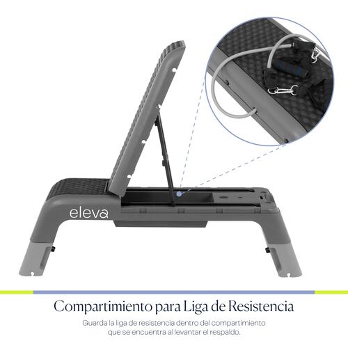 eleva Banco Multiposiciones Fitness Step Aerobicos 3 Niveles