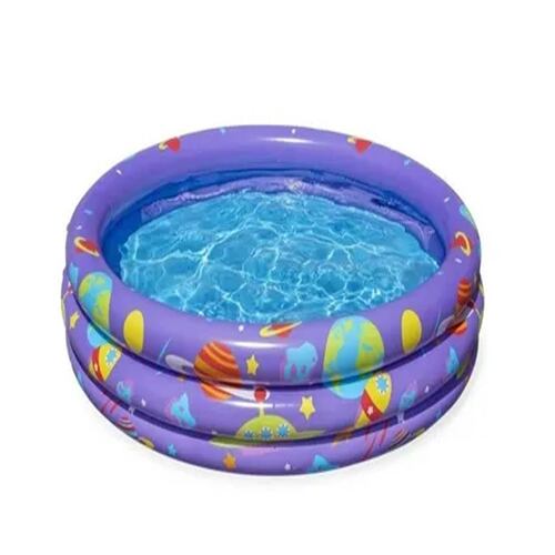 Alberca Inflable Redonda 1.02X25cm 3Anillos Morada Con Pelotas 52466.