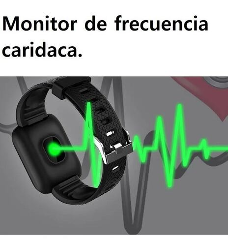 Smartwatch Monitor De Ritmo Cardiaco Deportes Rojo