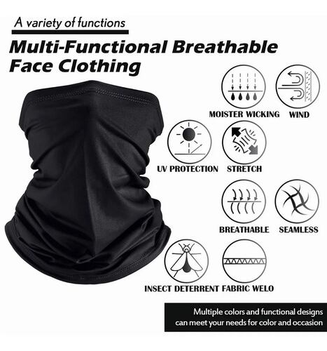 4 Pzs Máscara De Ciclismo Cara Protección Uv Cuello