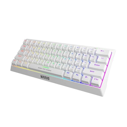 Mini Teclado Gamer Marvo KG962 Mecánico RGB 62 Tecla Usb 2 Cable 1.6