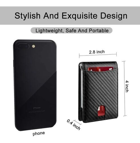 Cartera Minimalista Para Hombre Con Protección Rfid Floreado