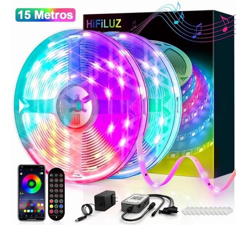 Tira De Luz Led Con Mando A Distancia Bluetooth 15m