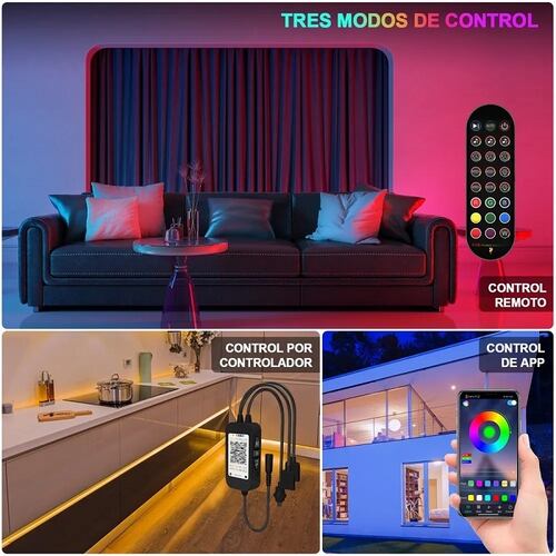 Tira De Luz Led Con Mando A Distancia Bluetooth 15m