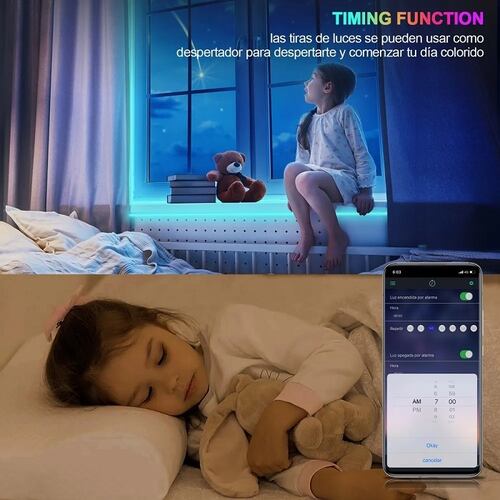Tira De Luz Led Con Mando A Distancia Bluetooth 15m