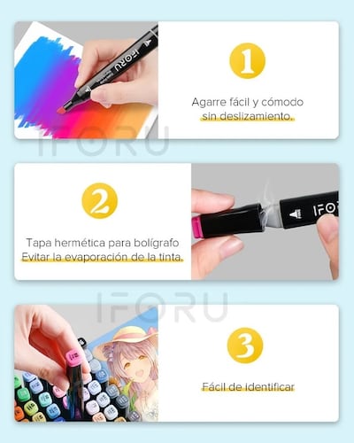 Marcadores Doble Punta Plumones Punta Pincel Lonk 60 Colors