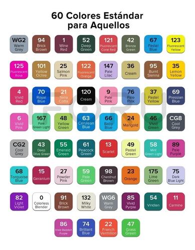 Marcadores Doble Punta Plumones Punta Pincel Lonk 60 Colors