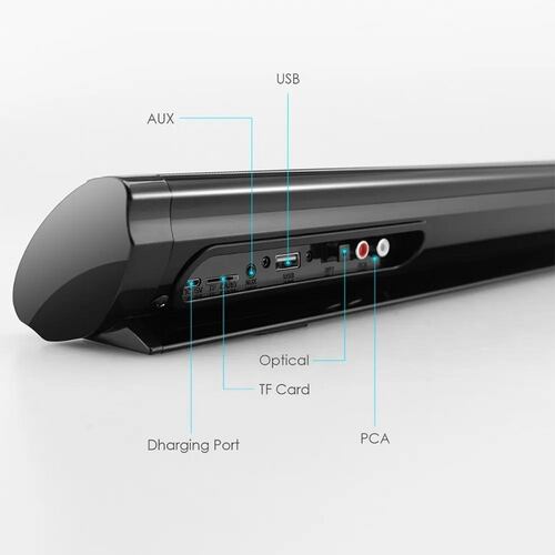 Barra De Sonido Bocina Bluetooth Optica 