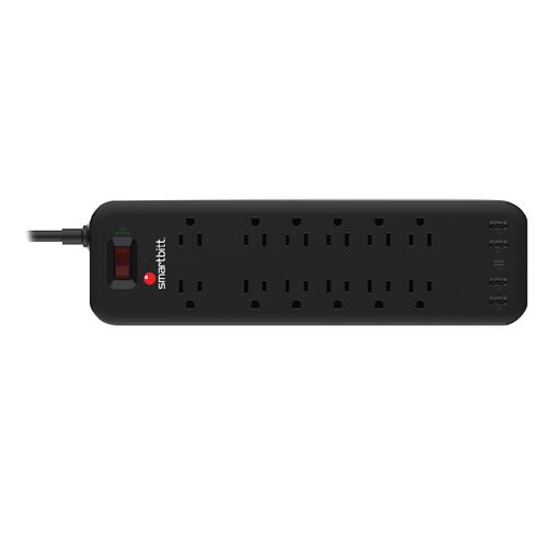 Smartbitt Supresor de Picos de 12 tomas con 4 puertos USB / 1 Tipo C, SBSS-B12-5U