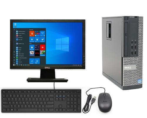 PC Dell Optiplex 790 SFF- Intel Core i3, 2da gen- 4GB RAM- 250GB HDD- Monitor 17"- Windows 10 Pro- Equipo Clase A, Reacondicionado. .