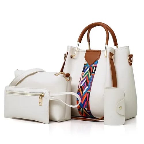 Conjunto De Bolsas Modernas De 4 Piezas Blanco