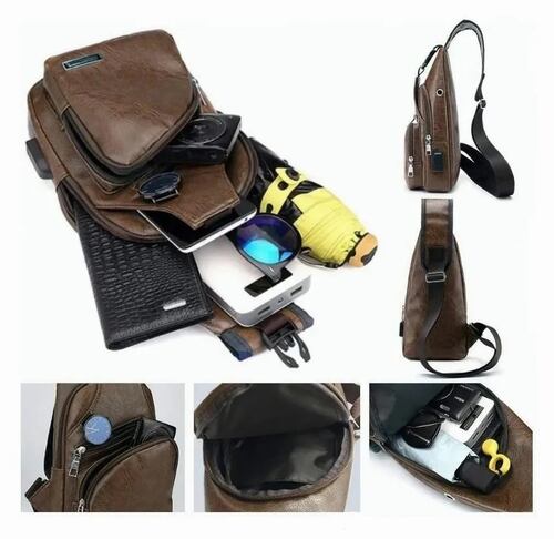 Mochila Impermeable Antirrobo De Viaje Para Hombre Cafe