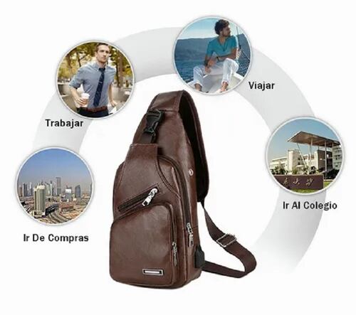 Mochila Impermeable Antirrobo De Viaje Para Hombre Cafe