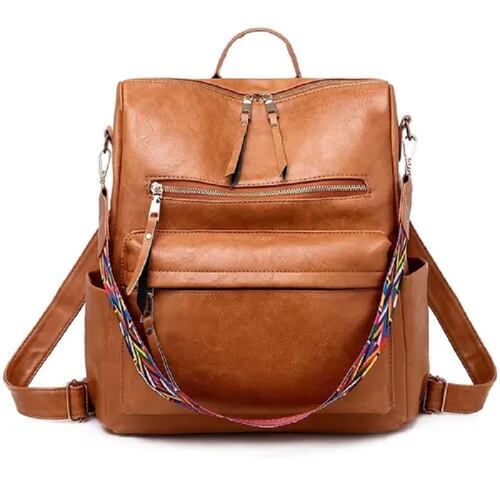 MOCHILA ANTIRROBO IMPERMEABLE DE MUJER CAFE