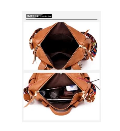 MOCHILA ANTIRROBO IMPERMEABLE DE MUJER CAFE