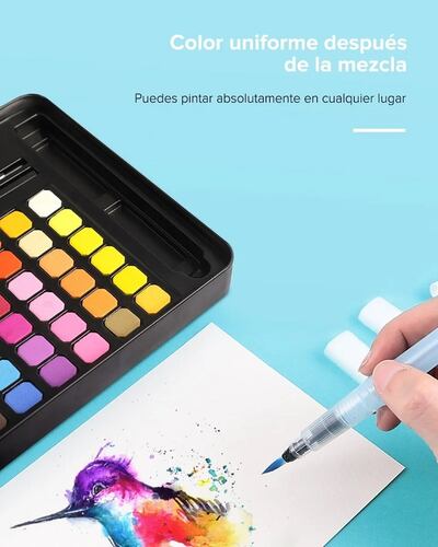 Acuarelas Profesionales Sólidas 48 Colores
