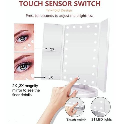 Espejos Para Maquillaje Luz Con Aumento